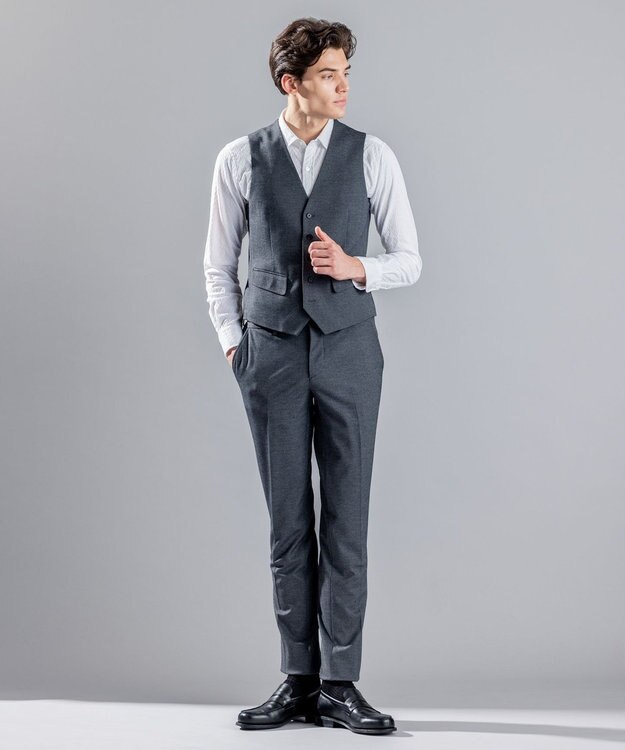 JOSEPH HOMME アロージャガードストレッチ　レギュラーカラーシャツ ホワイト系