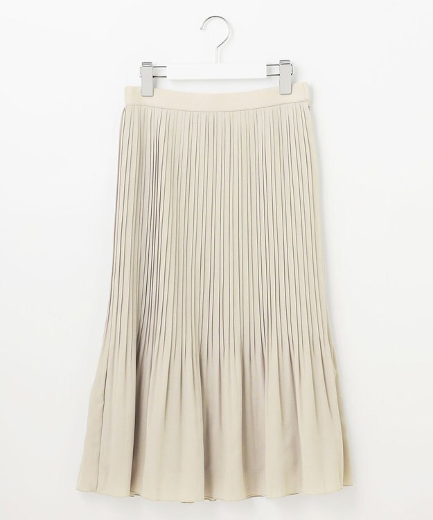 J.PRESS LADIES S 【洗える】ノルディス2wayジョーゼット プリーツ スカート ベージュ系