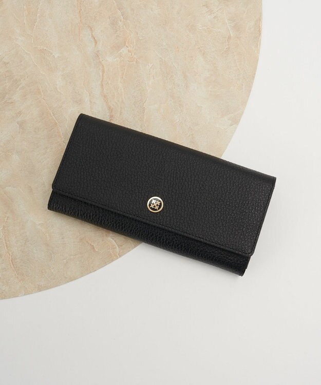 russet サークルプレートロングウォレット(SO-440) Black