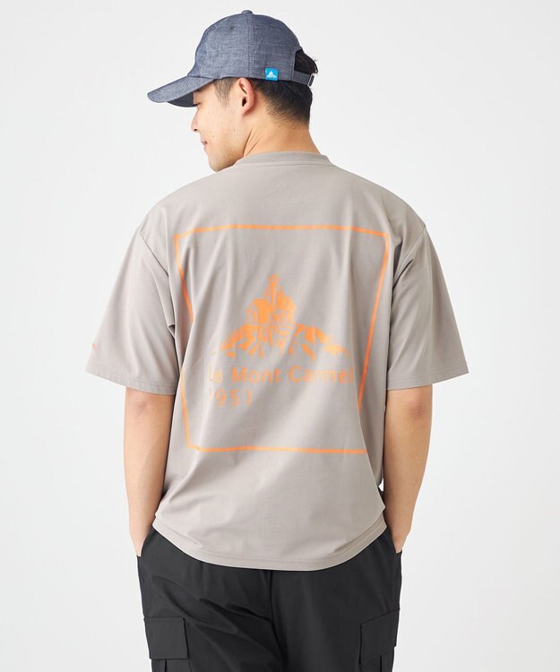 SHARE PARK MENS 【UVカット・吸水速乾・ストレッチ・軽量 】バックプリントポケットTシャツ（L・XLサイズ） グレー系