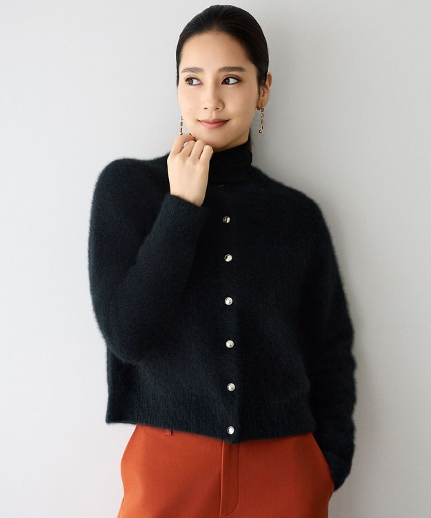 自由区 L 【SHIHOさん着用】ヘアリーフォックス カーディガン ブラック