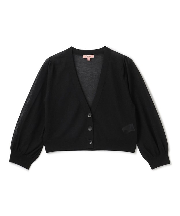 TOCCA 【洗える！】SHEER KNIT カーディガン ブラック系