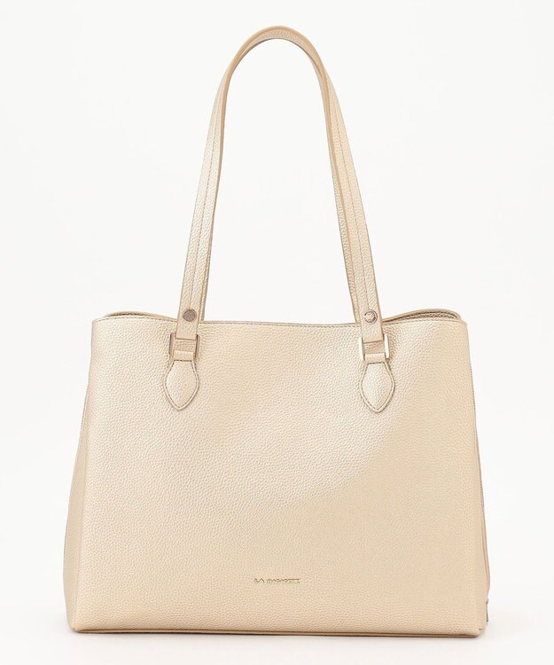 LA BAGAGERIE ベーシック　フェイクレザートート ゴールド