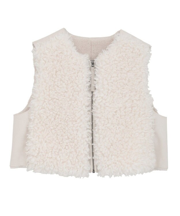 Green Parks ■ESCAR フラッフィーベスト Ivory