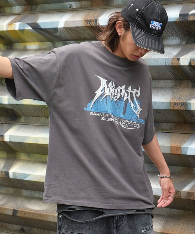 WEGO ダメージタンクトップ スミクロ