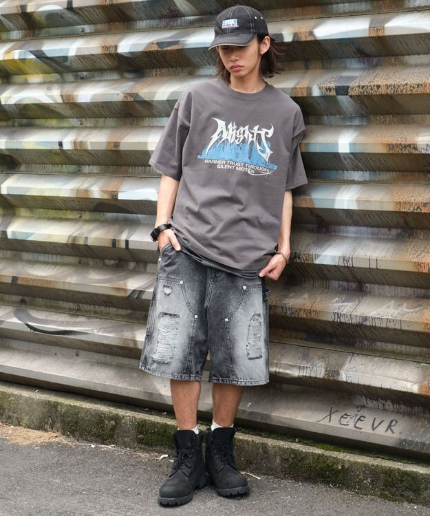 WEGO ダメージタンクトップ スミクロ