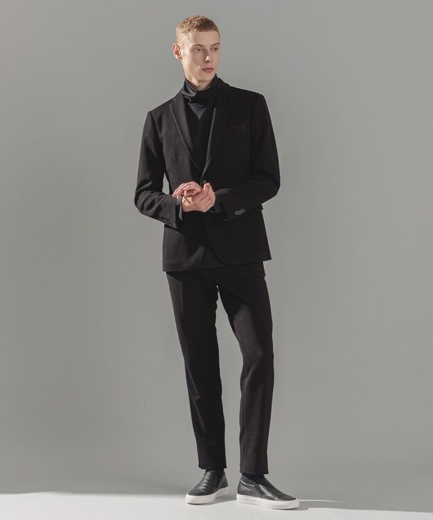 JOSEPH HOMME ウールジャージーウォッシャブル　タートルネック ブラック系