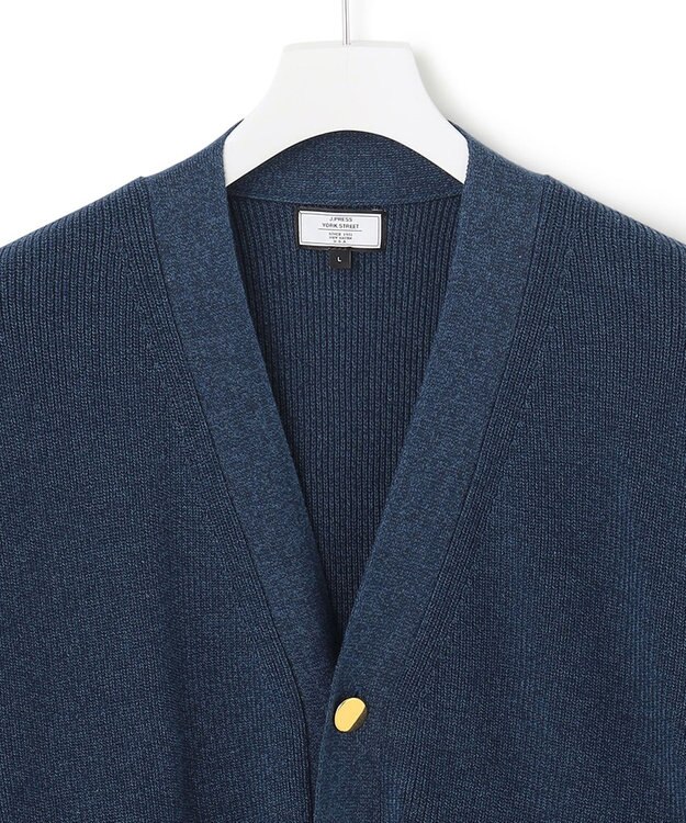 J.PRESS YORK STREET 【UNISEX】デニムルックカーディガン サックスブルー系