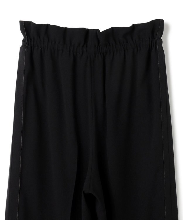 BEIGE， 【洗える】FLEUR / ウエストゴムワイドストレートパンツ Black