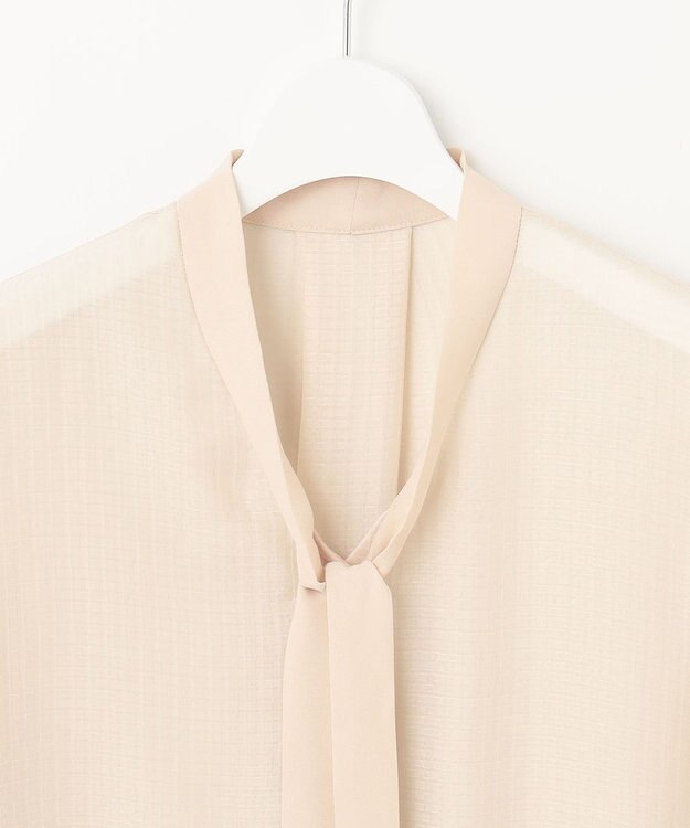 自由区 【洗える・XSサイズあり】シアードビー ブラウス ベージュ系