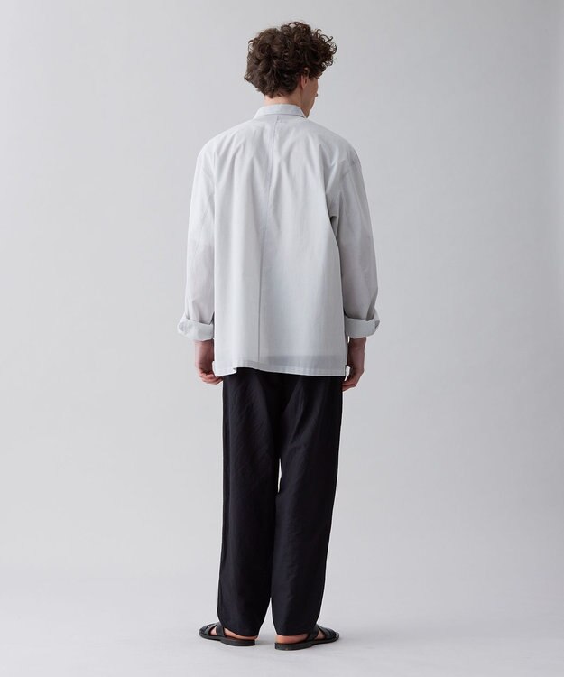 UNFILO MENS ライトリネン ワイドパンツ [23年春夏商品] ブラック