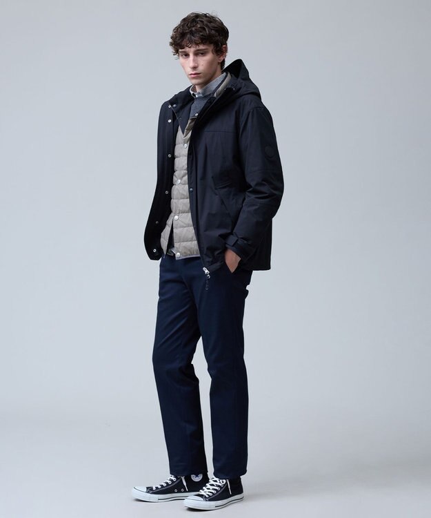 J.PRESS MEN 3シーズン着られる贅沢【3WAY SYSTEM / 撥水 / ストレッチ】マウンテンパーカー / ダウンライナーデタッチャブル ブラック系