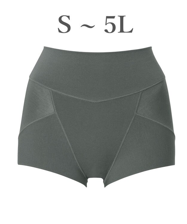 BRADELIS New York 【Yukine inc. 】ゆきねえ365綿混モアらくすっぽりショーツ25 深め 補正下着 補整 シャドーグレー