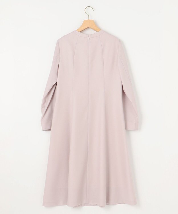 組曲 【WEB限定】ウールジョーゼット フレアワンピース ローズ系