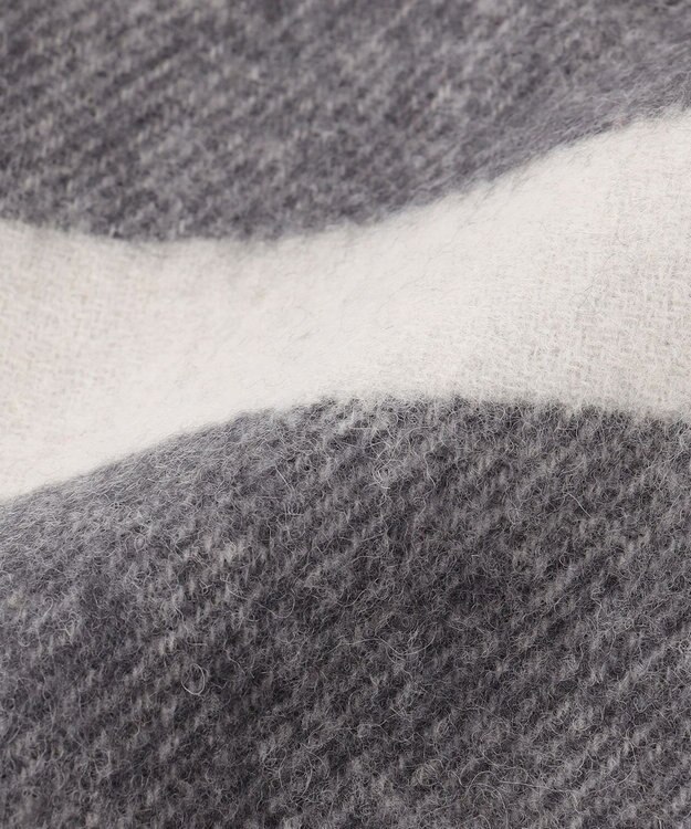 ICB 【リバーシブル可】アイレット 大判ストール トープ×チャコール