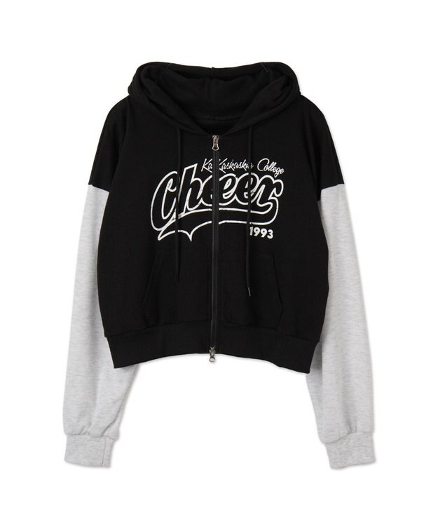 WEGO チアロゴWジップパーカー ブラック