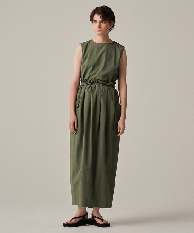 uncrave 【撥水・洗濯機洗い可】ライトプルーフナイロン ブラウス（uncrave WHITE） カーキ