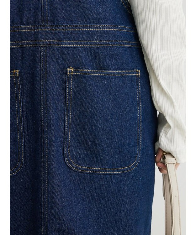 Green Parks デニムサロペットスカート Indigo