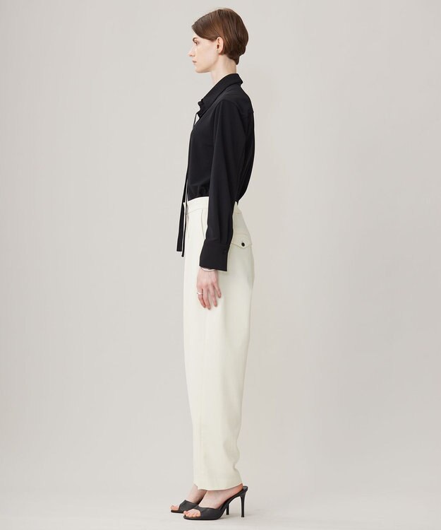 ICB 【洗える】T/Wベネシャンストレッチ カーブパンツ アイボリー系