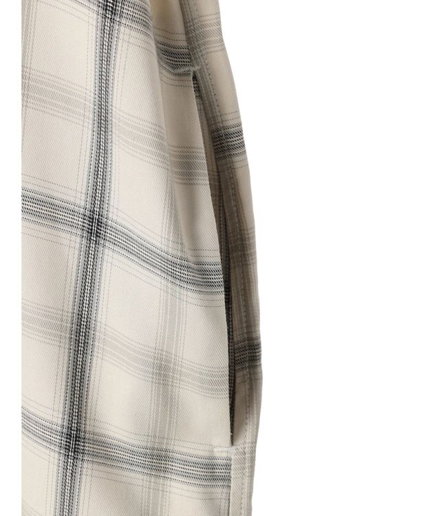 AMERICAN HOLIC イージーケアＷポケットシャツワンピース Check Ivory