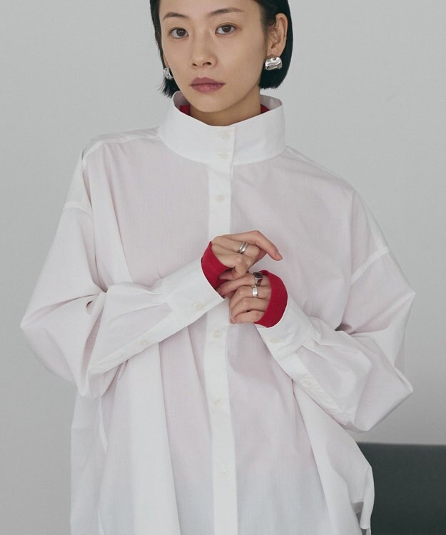 AMERICAN HOLIC イージーケアハイネックシャツ Off White