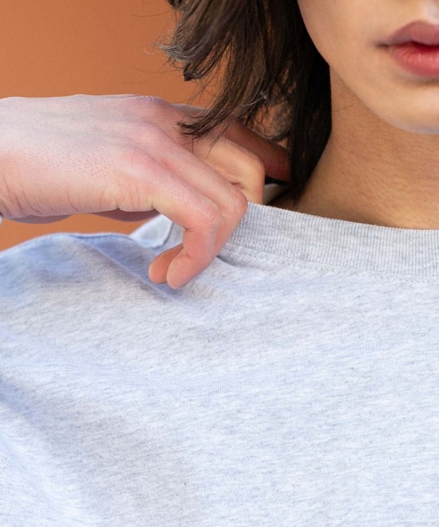 WEGO ポケット刺繍BIG　T（長袖） アッシュグレー