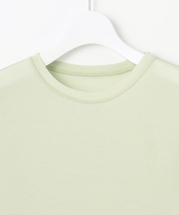 23区 【SLOW/一部店舗限定】シアーリブロンTEE クルーネック カットソー スモーキーグリーン系