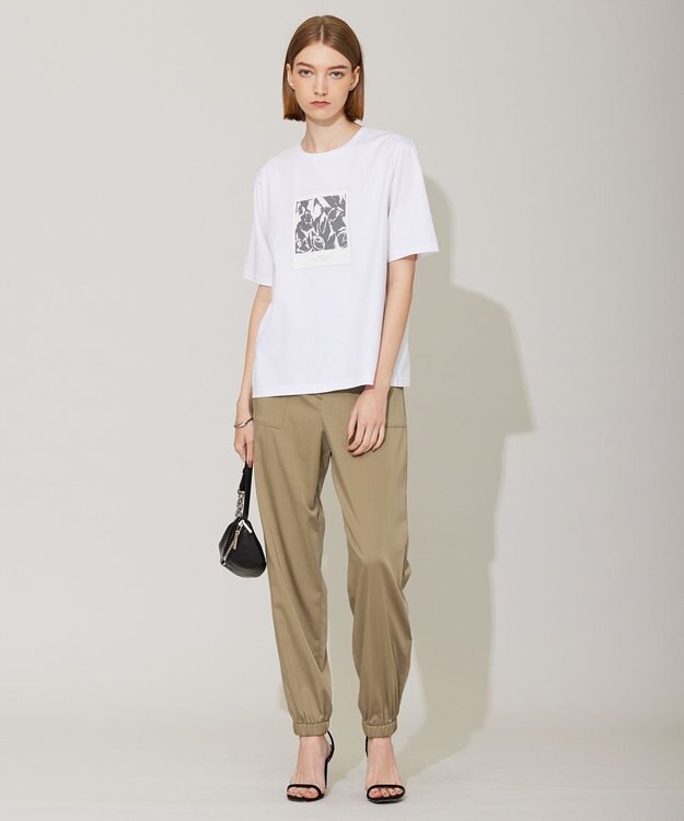 ICB 【洗える】 ロゴTEE カットソー オフホワイト系