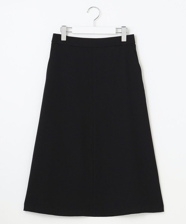 自由区 【XSサイズ～/洗える】ダブルフェイススーティング セミフレアスカート ミッドナイト