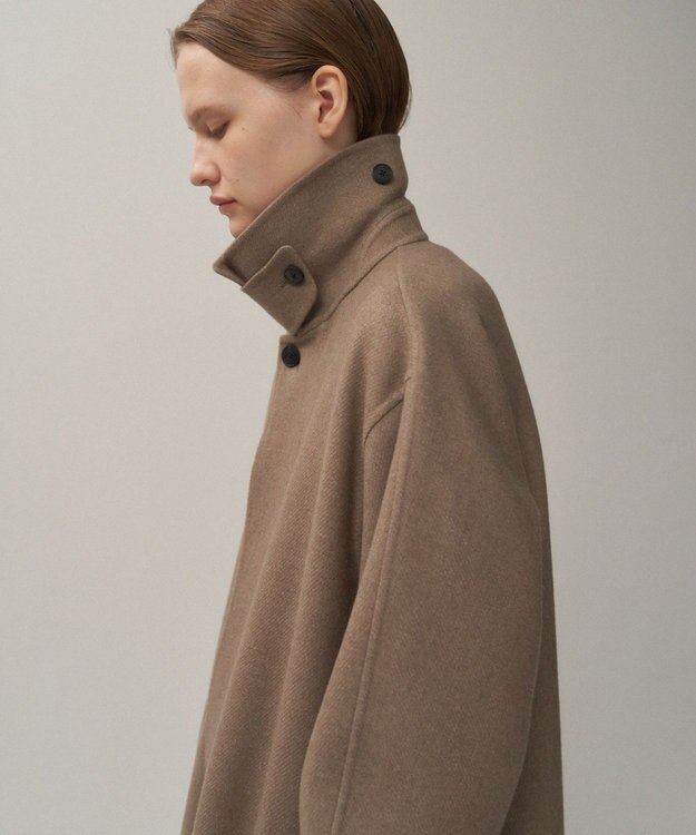 ATON SUPER 120S DOUBLE MELTON | バルマカーンコート TOP BROWN
