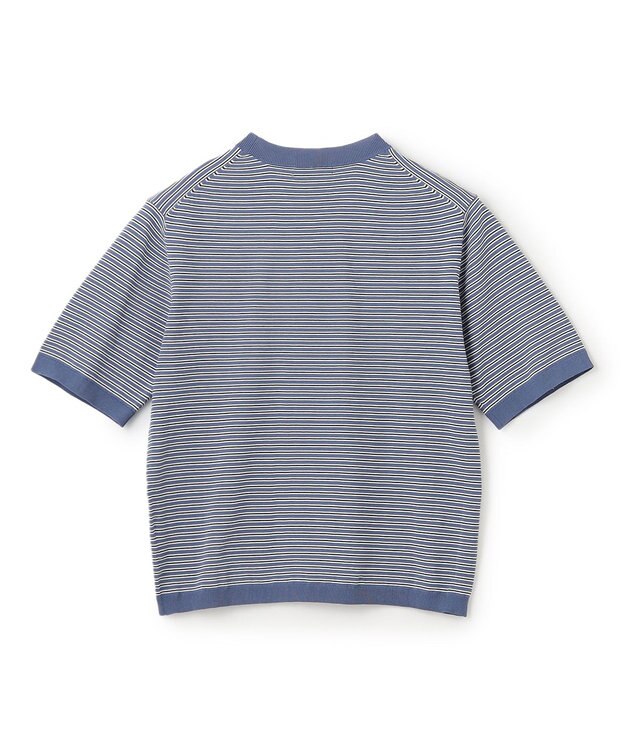 UNFILO MENS FINE MOVE クルーネック ニット [24年春夏商品] ブルーボーダー