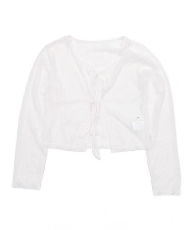 WEGO レースリボンカーディガン ホワイト