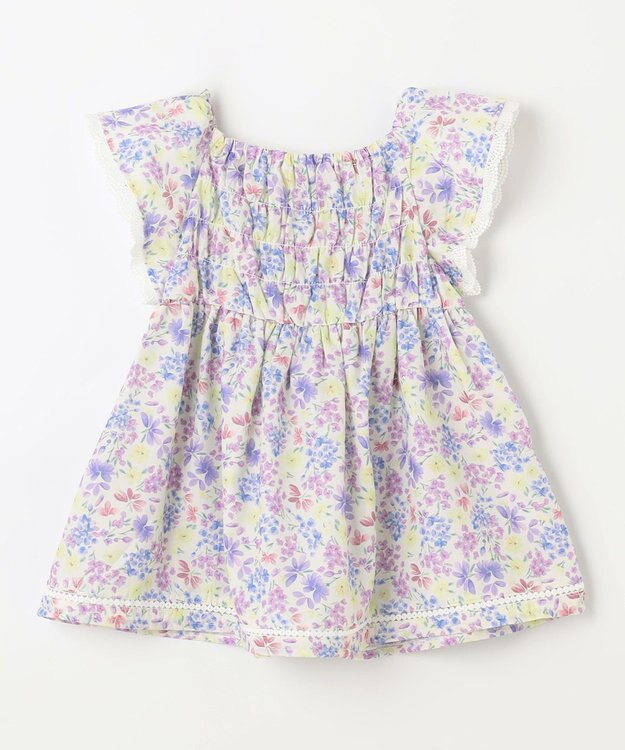 ANY KIDS 花柄 ブラウス オフホワイト系花柄