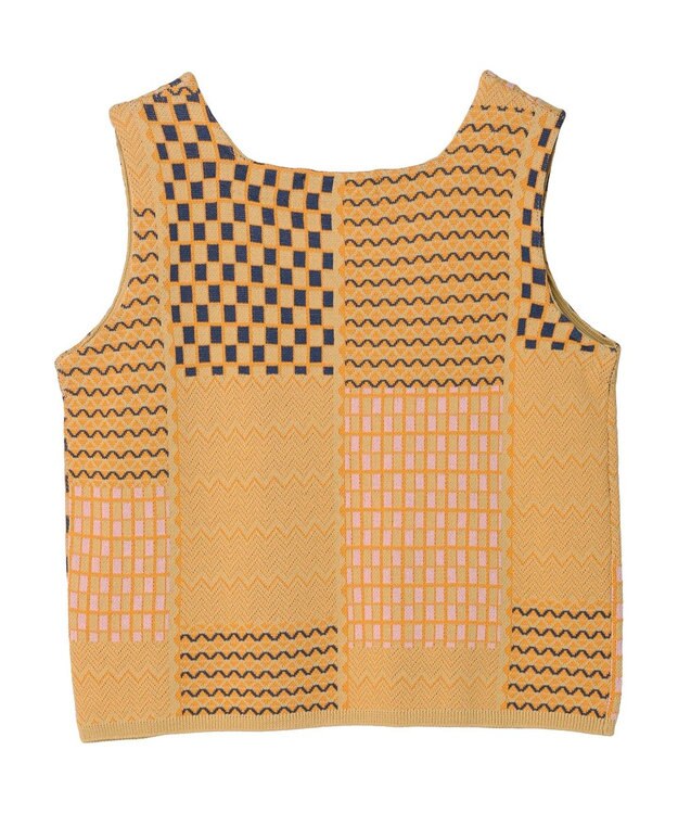 Green Parks ■ＥＳＣＡＲ　ダブルジャカードニットタンク Orange