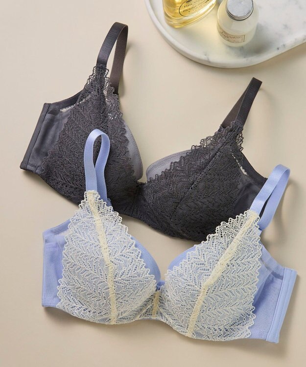 une nana cool さあわたし レース 脇高ブラジャー クリーム