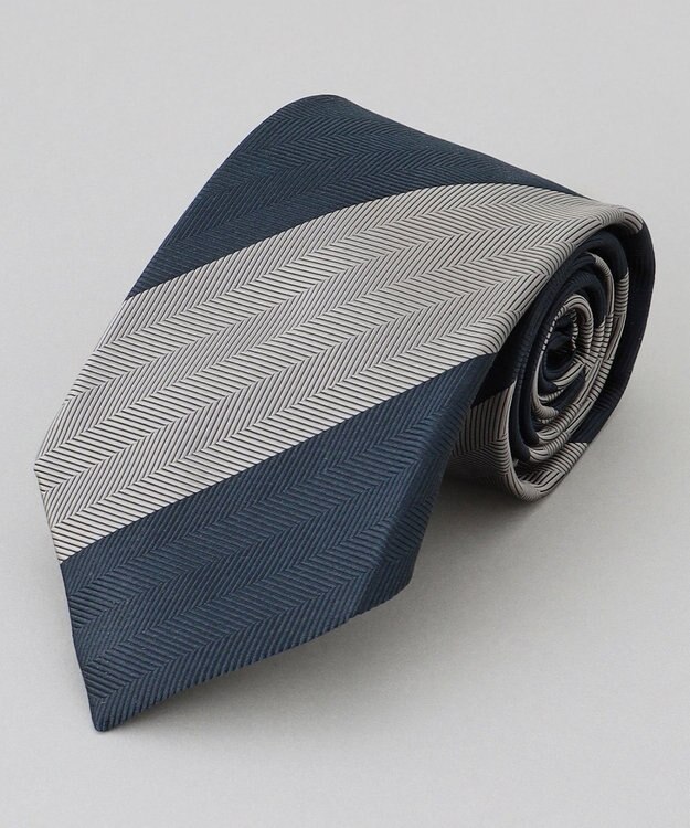 GOTAIRIKU GOTAIRIKU別注【日本製】シルク ネクタイ_ストライプ グレー系1