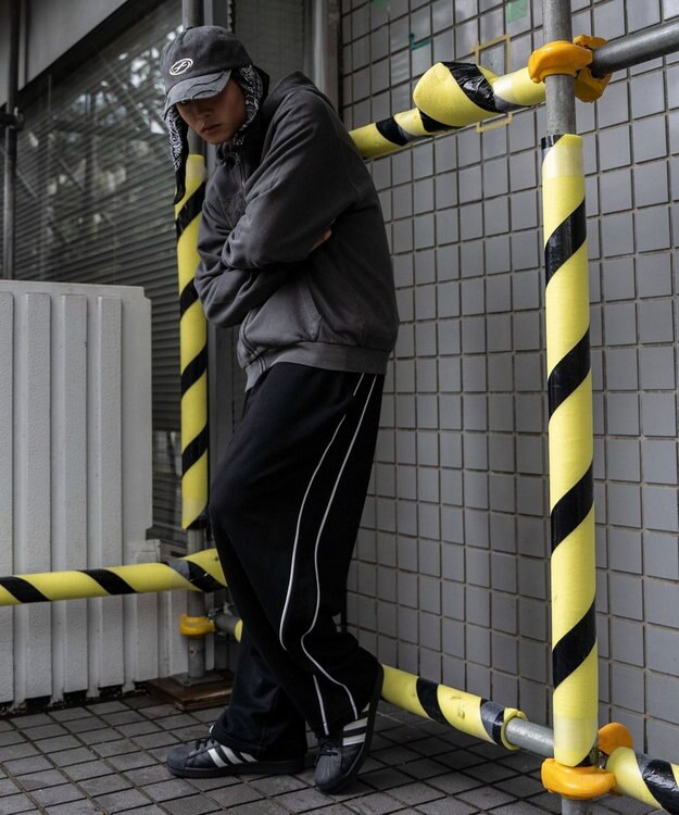 WEGO バレルレッグスウェットパンツ ブラック