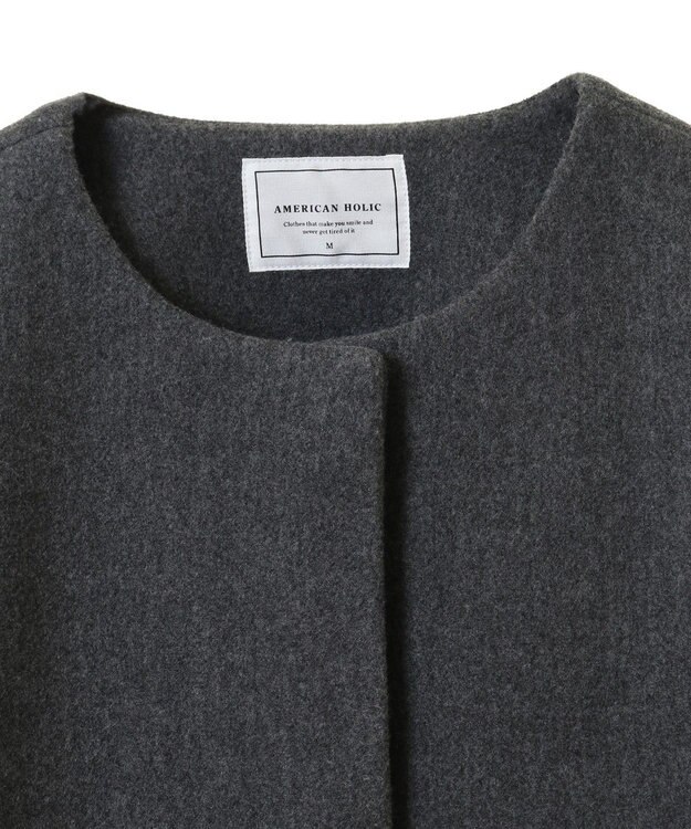 AMERICAN HOLIC リサイクル中空糸ノーカラーコート Black