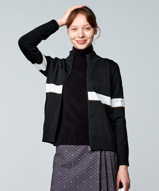 23区GOLF 【WOMEN】ニットブルゾン ブラック系