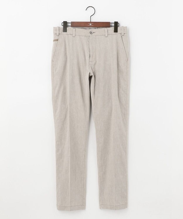 JOSEPH ABBOUD 【キングサイズ】リヨセルリネンシャンブレー パンツ ベージュ系