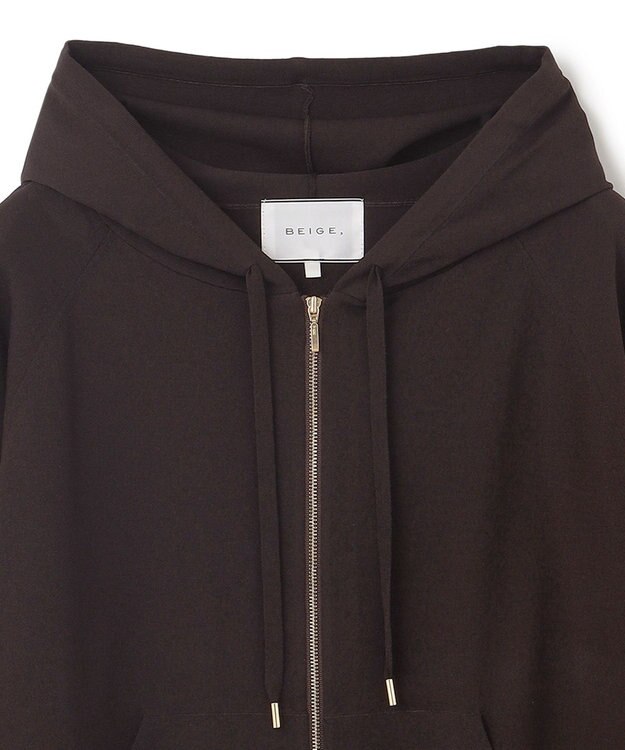 BEIGE， 【WEB限定・洗える】MONSTERA / フーデットニット Brown