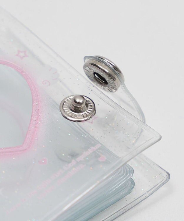 WEGO 【痛バ＆推し活グッズ】クリアハートIDフォトアルバムキーホルダー ライトパープル