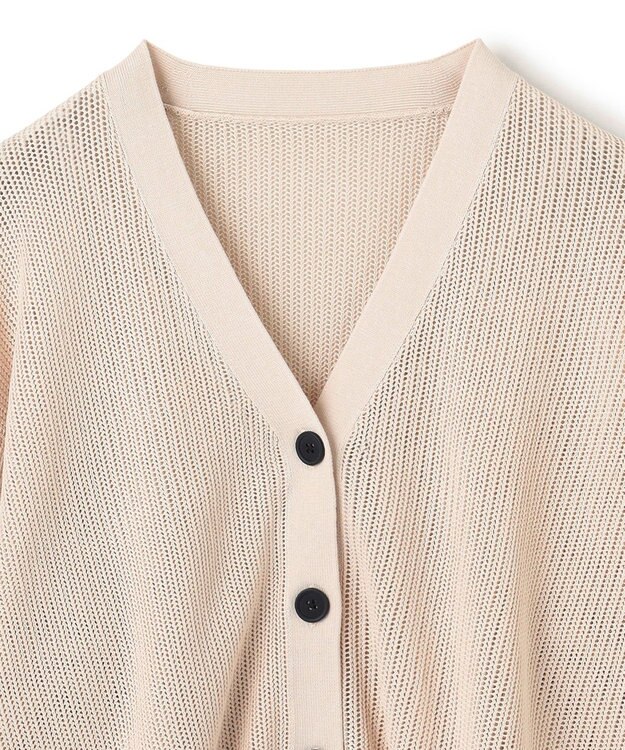 UNFILO メッシュニット カーディガン ベージュ