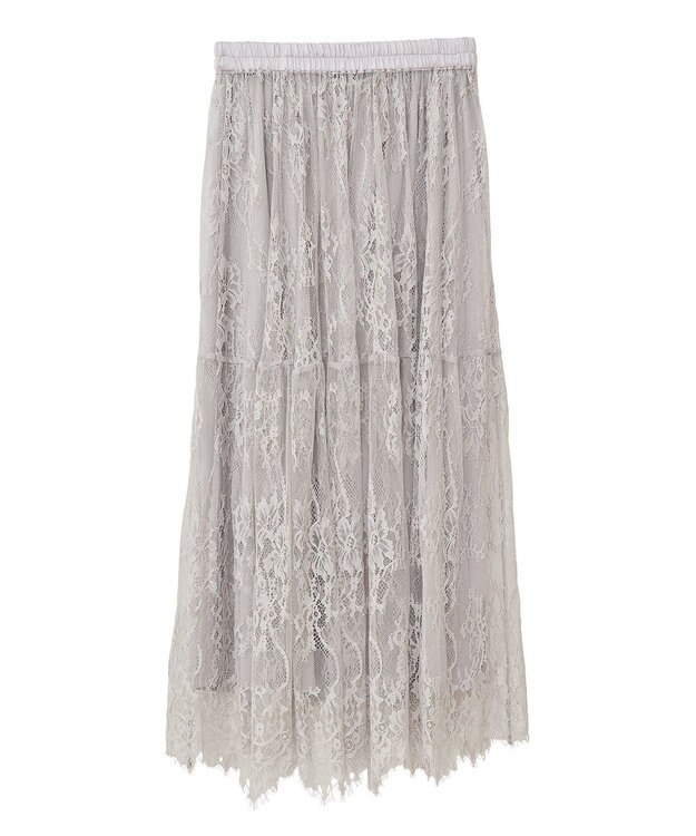 Green Parks ・ＥＬＥＮＣＡＲＥ　ＤＵＥ　レースティアードスカート Black