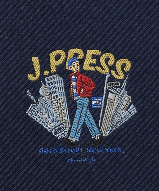 J.PRESS MEN 【AaronChang】ジャカード ネクタイ ネイビー系