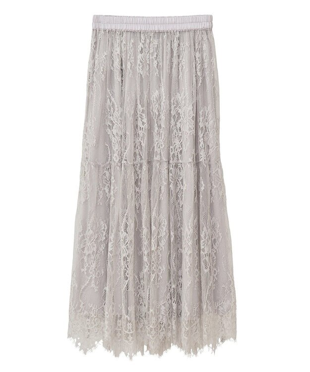 Green Parks ・ＥＬＥＮＣＡＲＥ　ＤＵＥ　レースティアードスカート Black