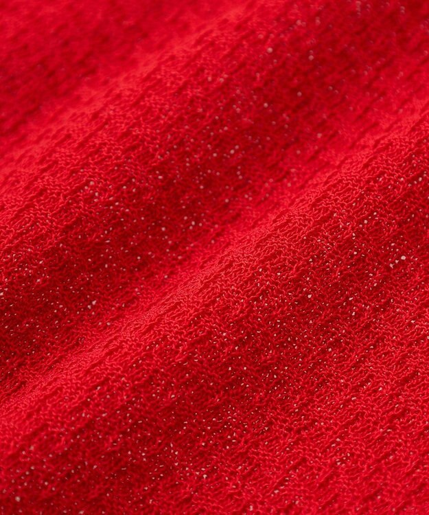 Green Parks スキッパー半袖ニットカーディガン Red