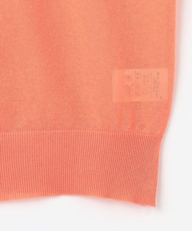 ANY L 【洗濯機可/アンチピリング/接触冷感】シアークルーネックカーディガン オレンジ