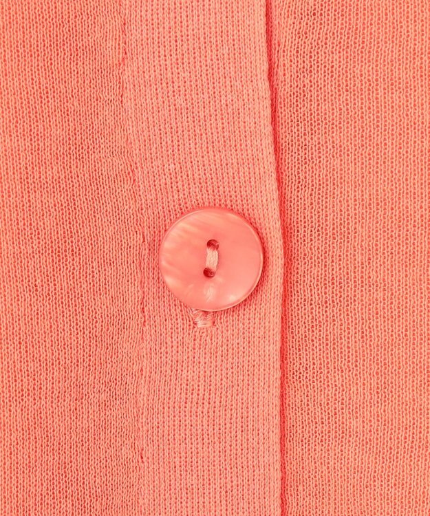 ANY L 【洗濯機可/アンチピリング/接触冷感】シアークルーネックカーディガン オレンジ