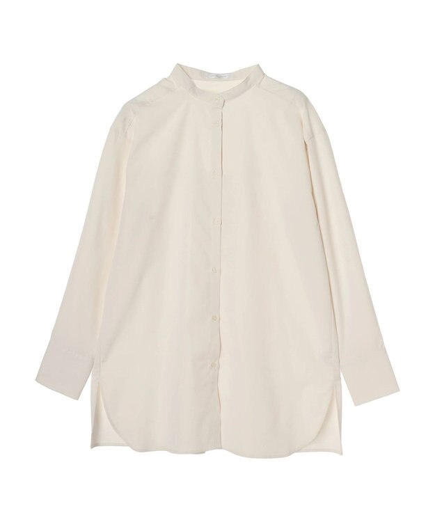 Green Parks レイヤードアソート柄シャツチュニック Off White